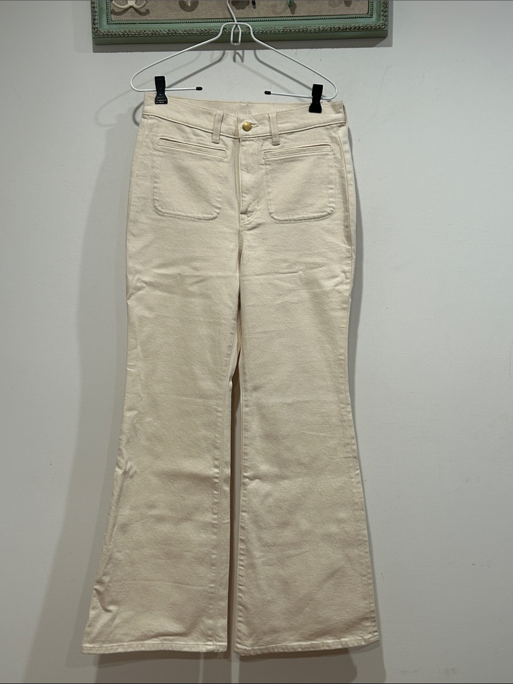 J. Crew Cream Boot Cut Flare 90s style Jeans size 28 women’s pants